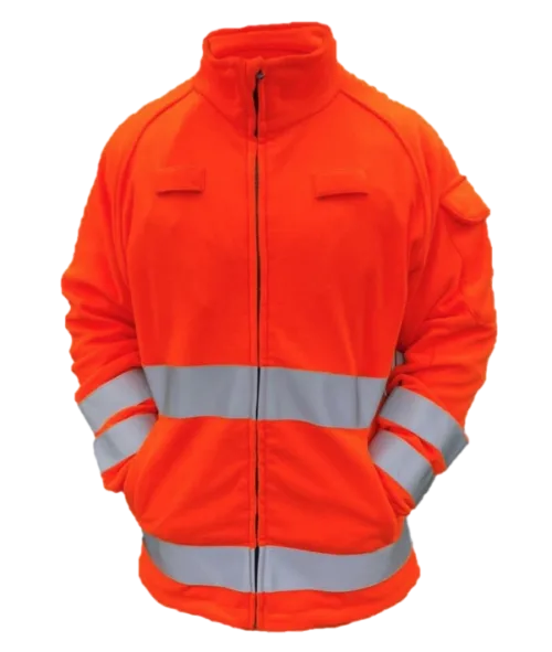 Orange & Navy hi-vis Fleece