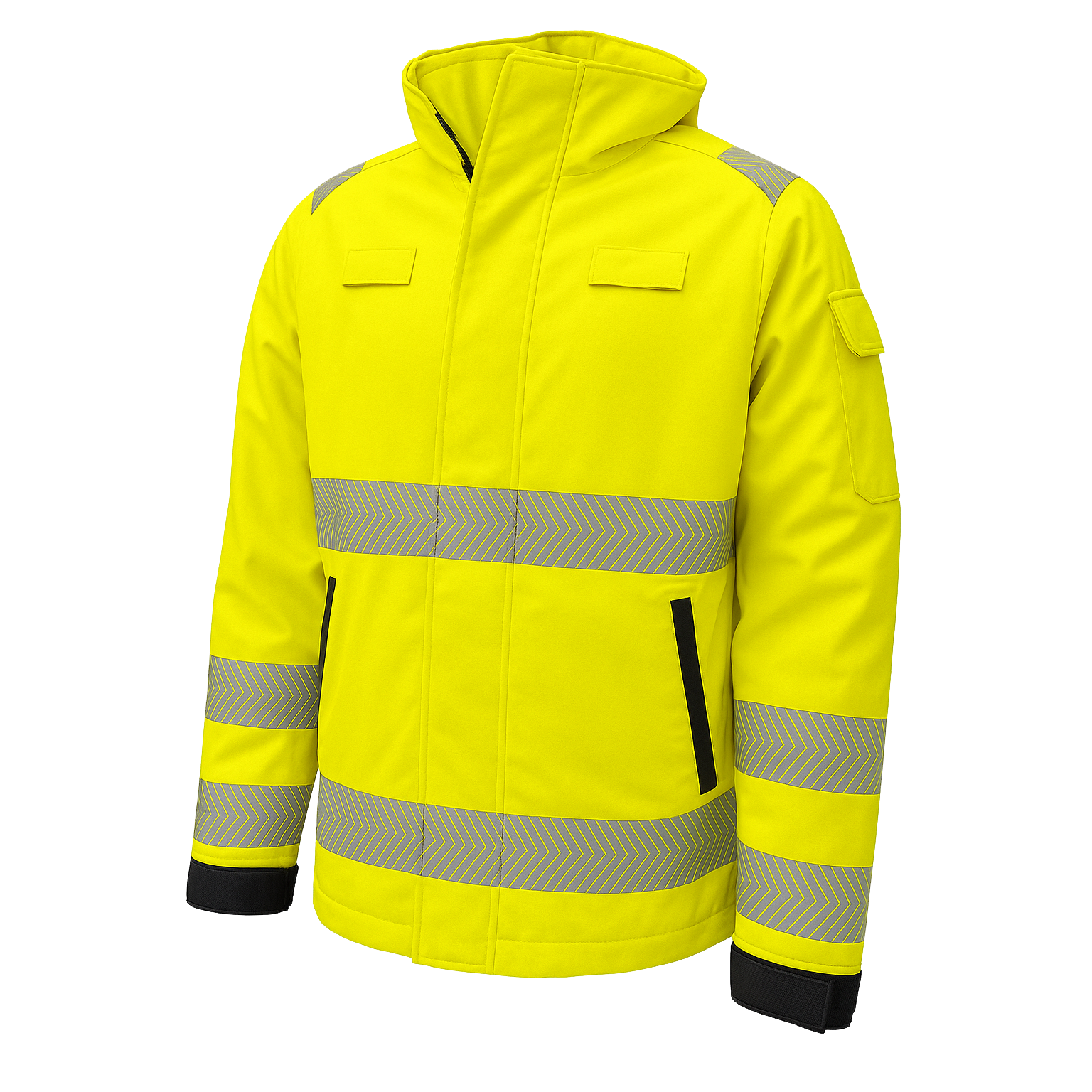 Flame Resistant, Antistatic, Electric Arc, High Visibility, 2-Tone Softshell Jacket